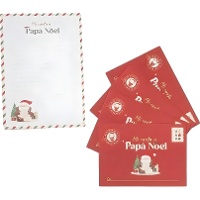 Cartas para o Papai Noel com envelopes e adesivos