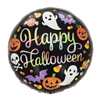 Balão Happy Halloween Iridescente 45 cm - Amor de festa