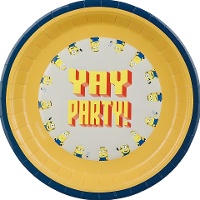 Pratos divertidos dos Minions de 23 cm - 6 unidades