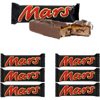 Mars de chocolate de leite e caramelo - 6 unidades