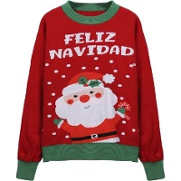 Suéter de Natal Vermelho do Papai Noel para Adultos