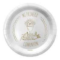 Comunhão Pratos de comunhão 18 cm - 8 unidades
