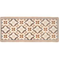 Tapete de cozinha 120 x 50 cm padrão hidráulico verde