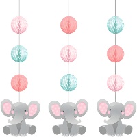 Pingentes decorativos Elephant Baby - 3 unidades