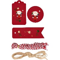 Etiquetas para presentes com Papai Noel - 25 peças