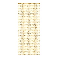 Cortina decorativa dourada para árvore de Natal 2,45 x 1 m