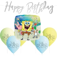 Pacote de decoração para festa do Bob Esponja - 14 peças