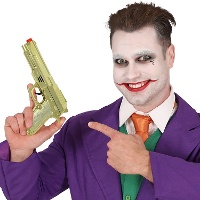 Pistola metalizada dourada de 22 cm