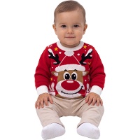Suéter de Natal infantil com rena