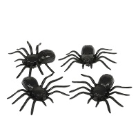 Aranhas pretas de 10 cm - 4 unidades