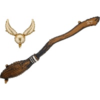 Balões de Harry Potter com vassoura Nimbus 2000 e Snitch