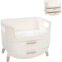 Organizador de maquiagem com 2 gavetas de 26,5 x 18 x 20,5 cm