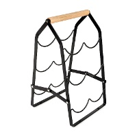 Porta-garrafas em metal branco ou preto - 1 unidade