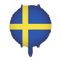 Balão com bandeira da Suécia 35 cm