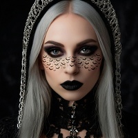 Joias adesivas faciais com morcegos para Halloween