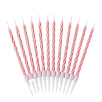 Velas em espiral de 8,5 cm - 12 unidades