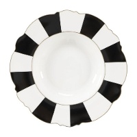 Prato fundo Excellence 22,5 cm riscas preto e branco