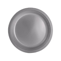 Pratos de plástico coloridos de 26 cm - 10 unidades