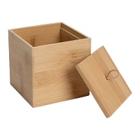 Caixa quadrada para algodão em bambu