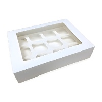 Caixa branca para 12 mini cupcakes