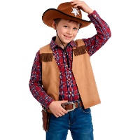 Colete de índio ou de vaqueiro para menino