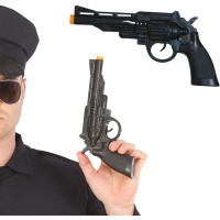 Pistola de polícia preta clássica de 27 cm