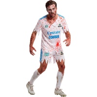 Fato de futebolista zombie para homem