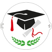 Estêncil de graduação de estudante 25 cm - Decorar