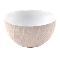 Tigela de 13,2 cm com folhas bege