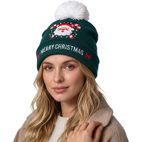 Gorro natalino do Papai Noel com glitter