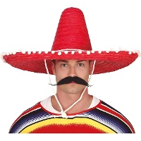 Chapéu mexicano de 60 cm com borlas