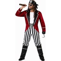 Fato de pirata corsário inglês para homem