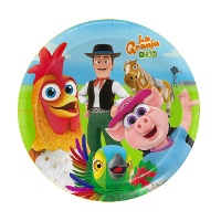 Pratos Zenon's Farm 18 cm - 8 unidades