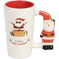 Caneca de 470 ml do Papai Noel com alça