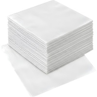 Guardanapos brancos de 16,5 x 16,5 cm - 80 unidades