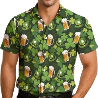 Camisa masculina com fantasia para o Dia de São Patrício