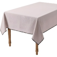Toalha de mesa em tecido bege 2,00 x 1,40 m