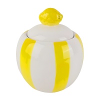 Açucareiro listrado amarelo e branco