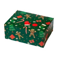 Caixa para doces de boneco de gengibre 18 x 13,5 x 7,5 cm - Decora