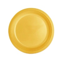 Pratos de plástico coloridos de 22 cm - 12 unid.
