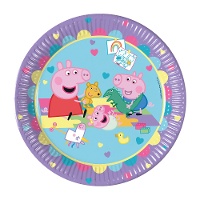 Pratos Peppa Pig 'Amor' de 23 cm - 8 unidades