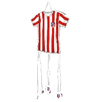 Pinhata do Atlético de Madrid - camisola 50 x 40 cm