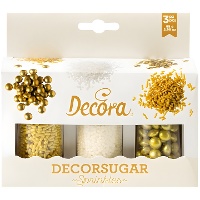 Kit de granulado sortido dourado e branco - 85 gr