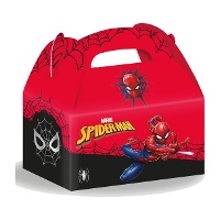 Caixa de cartão Spiderman com teia - 4 unidades