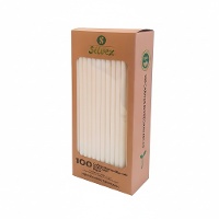 Palhinhas de papel biodegradáveis de 19,5 cm - 100 unid.