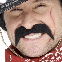 Bigode em ferradura preto