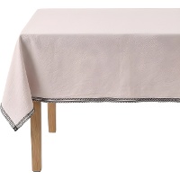 Toalha de mesa em tecido bege 2,50 x 1,40 m
