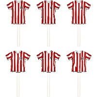 Toppers de camiseta do Atlético de Madrid - 6 unidades