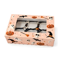 Caixa para 6 cupcakes de Halloween Boo - Azucren