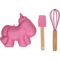 Kit para bolo de unicórnio com utensílios - Wilton - 3 peças